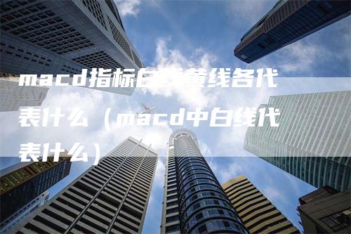 macd指标白线黄线各代表什么（macd中白线代表什么）