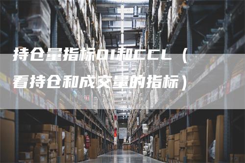 持仓量指标OI和CCL（看持仓和成交量的指标）