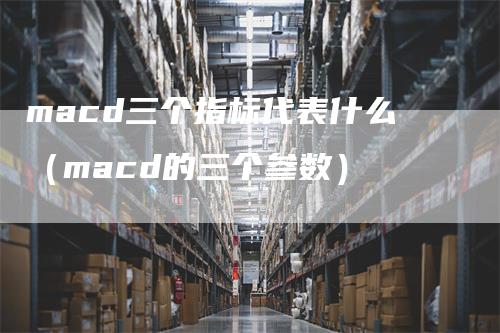 macd三个指标代表什么（macd的三个参数）